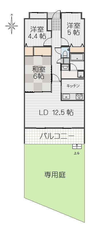 朝日プラザ伏見東103号室間取り